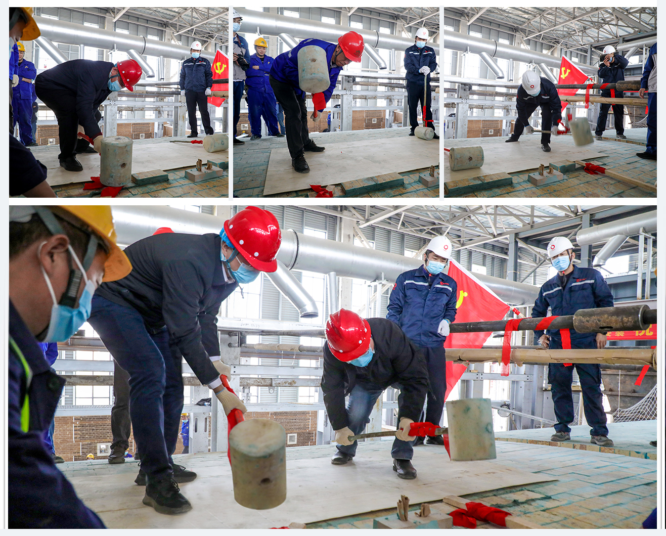 重要進展！許昌安彩熔窯大碹順利合攏